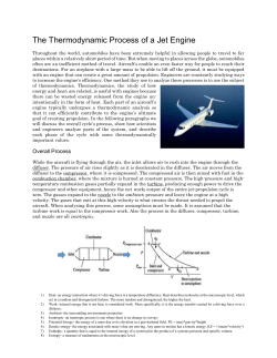 The Thermodynamic Process of a Jet Engine Throughout the world