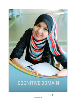 cognitive domain - Learning and Support Plan