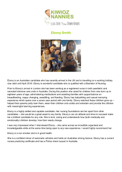 Ebony Smith - KiwiOz Nannies