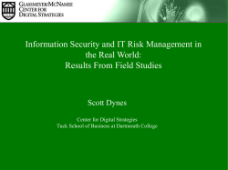 Information Security and IT Risk Management in