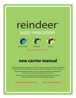 new carrier manual - Reindeer Auto Relocation