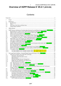 Overview of 3GPP Release 8