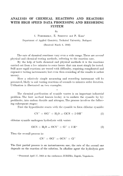 analysis of chemical reactions and reactors with high speed data