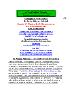 Algebra, Definitions, Axioms, And Solving Equations