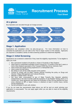 Recruitment Process - State Transit Authority