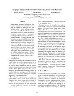 Language Independent Text Correction using Finite State Automata