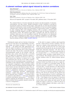 A coherent nonlinear optical signal induced by electron correlations