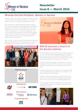 Newsletter Issue 8 &mdash; March 2016