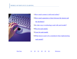 Table of Definitive Questions for Learning Theories