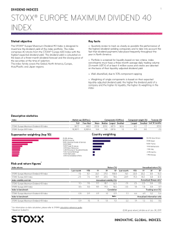 stoxx&reg; europe maximum dividend 40 index