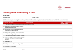 Participating in sport