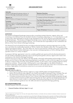 job description - National Trust for Scotland