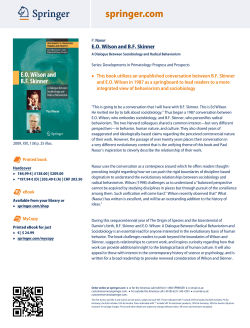 EO Wilson and BF Skinner