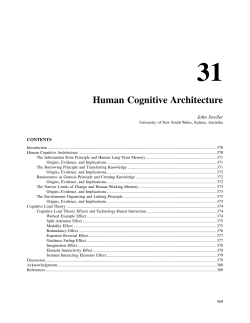 Human Cognitive Architecture