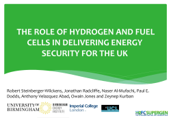 the role of hydrogen and fuel cells in delivering energy security for