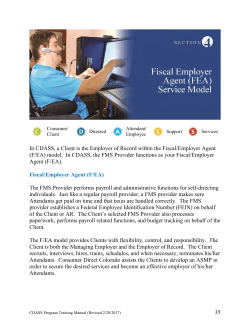35 Section 4: Fiscal Employer Agent (F/EA) Service Model In