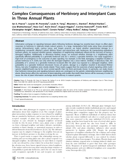 Complex Consequences of Herbivory and Interplant Cues in Three