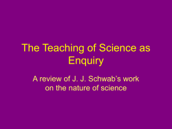 The Teaching of Science as Enquiry