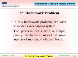 Continuous System Modeling