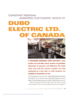 Constant renewal answers customers` needs at Dubo Electric ltd of