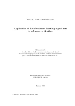 Application of Reinforcement learning algorithms