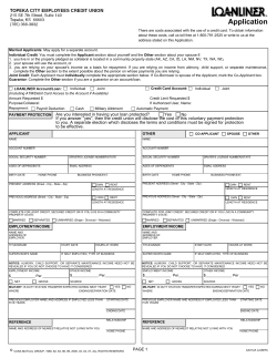 Converted from AXP022.PRN - Topeka City Employees Credit Union