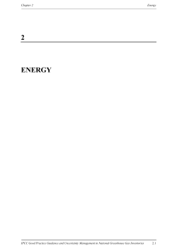 Energy - IPCC - Task Force on National Greenhouse Gas Inventories