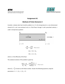 Assignment #1 Method of Finite Elements II