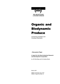 Organic and Biodynamic Produce - Publications