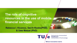 The role of cognitive resources in the use of mobile financial services