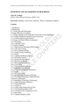 Efficient Use of Lighting in Buildings