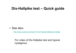 Dix-Hallpike test Quick guide