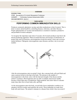performing common immunization skills