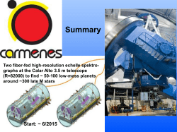 graphs at the Calar Alto 3.5 m telescope