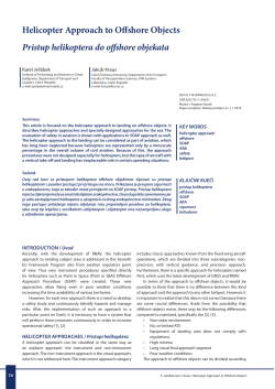 Helicopter Approach to Offshore Objects Pristup helikoptera do