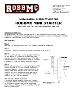 bellhousing mount starters - RobbMc Performance Products