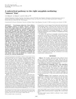 A subcortical pathway to the right amygdala mediating ``unseen`` fear