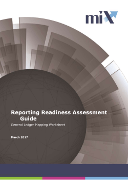 General Ledger Mapping Worksheet