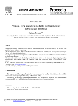 Proposal for a cognitive model to the treatment of pathological