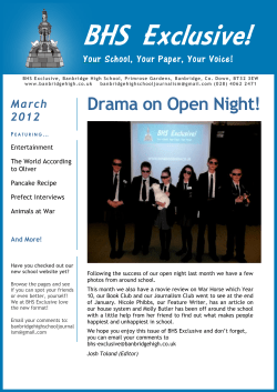 Drama on Open Night! - Banbridge High School