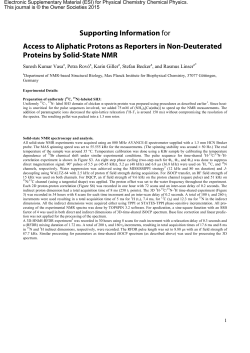 Supporting Information for Access to Aliphatic Protons