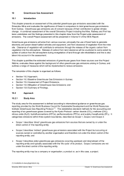 10 Greenhouse Gas Assessment 10.1 Introduction This chapter