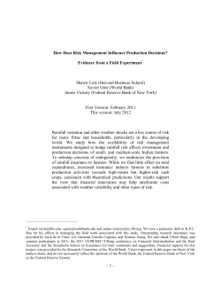 - 1 - How Does Risk Management Influence Production Decisions