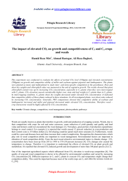 The impact of elevated CO2 on growth and competitiveness of C3