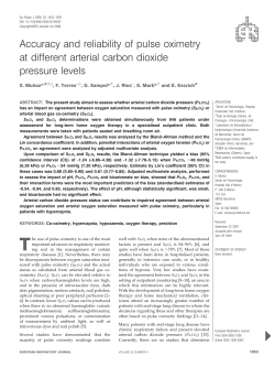 Accuracy and reliability of pulse oximetry at different arterial carbon