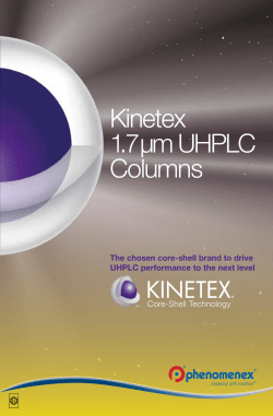 Kinetex 1.7 µm UHPLC Columns