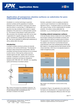 Application of nanoporous alumina surfaces as substrates for pore