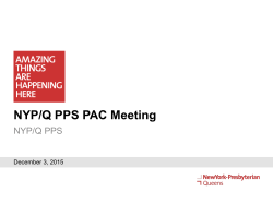 NYP/Q PPS PAC Meeting