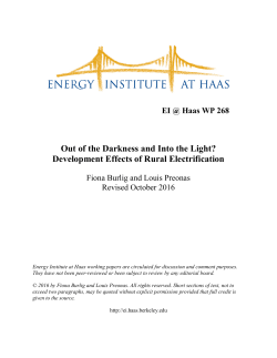 Out of the Darkness and Into the Light? Development Effects of