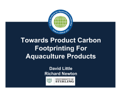 Carbon Footprint Analysis - Global Aquaculture Alliance